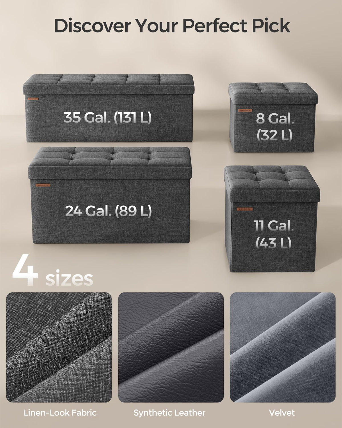 SONGMICS MAZIE under-bed storage ready for discreet stowing