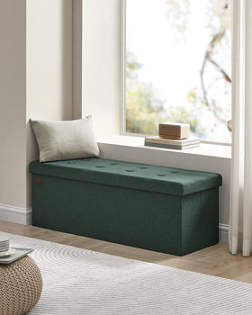 SONGMICS MAZIE tufted top adds classic style to living room decor.