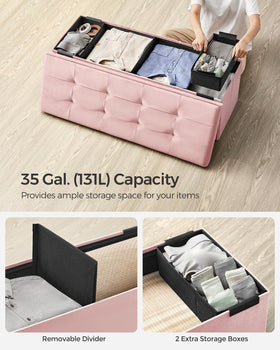 SONGMICS Mazie velvet tufted finish provides elegant comfort for lounging