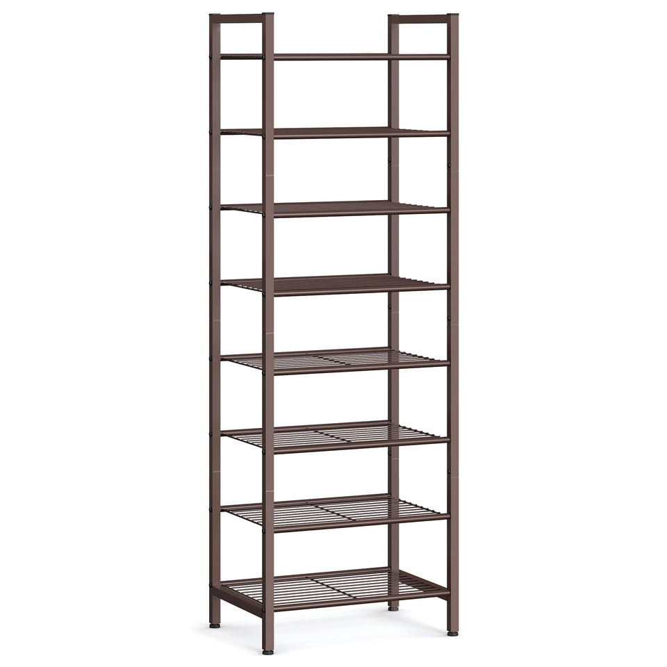 SONGMICS metal shoe rack front view for compact storage of 16–24 pairs