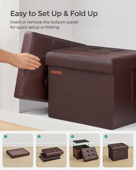 Songmics multipurpose seat with hidden storage suits living rooms or bedrooms.