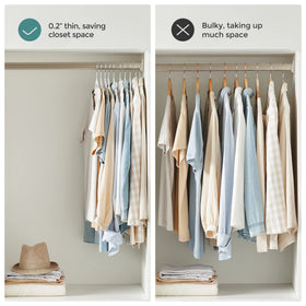 SONGMICS organized closet with neatly hung garments.