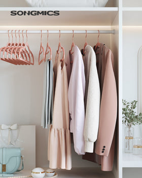 SongMICS hanger showing non-slip shoulder strips for secure fabrics