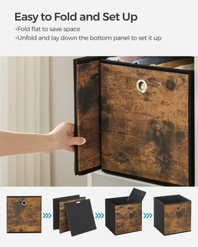 Interior view of SongMICS box with non-woven lining protecting contents.