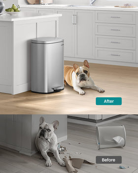 SONGMICS odor-sealing lid helps control smells between collection days.