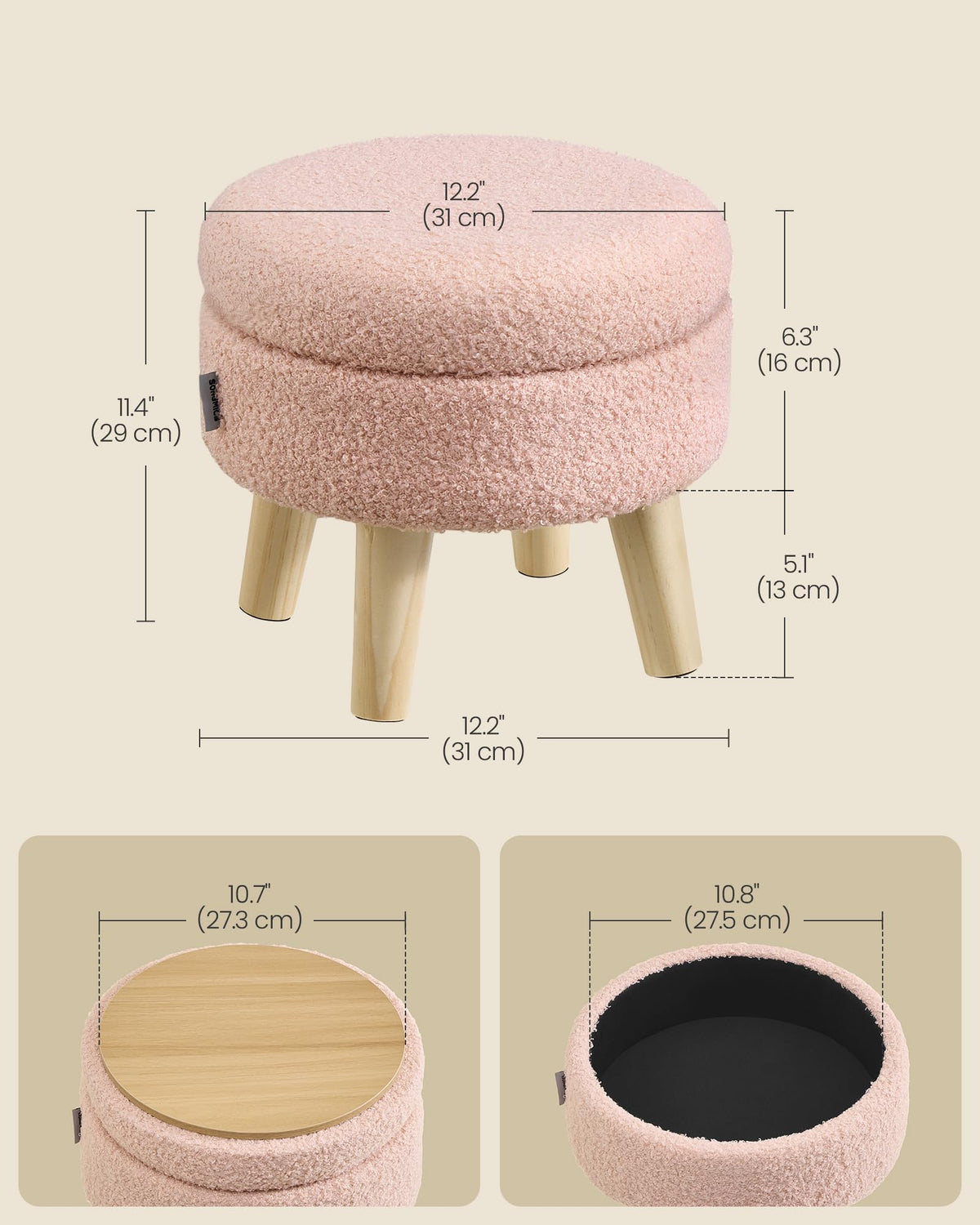 Songmics felt pads protect floors and prevent slips for safer use.