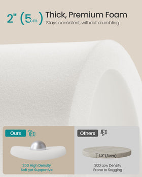 SONGMICS wood legs provide stable support and add natural style.