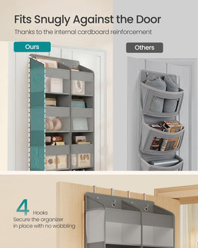 Assembly-ready design demonstrates quick setup over a door