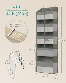 See-through mesh panel keeps items visible at a glance