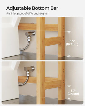 SONGMICS built-in toilet paper holder keeps essentials within easy reach