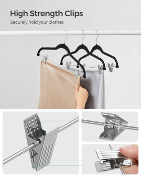 SongMics 20-pack hangers shown in packaging for easy setup