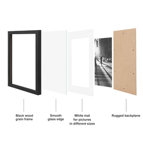 SongMICS 6x8 frame with glass for collage layouts.