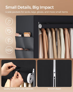 SONGMICS wardrobe includes an anti-tip kit for safety.