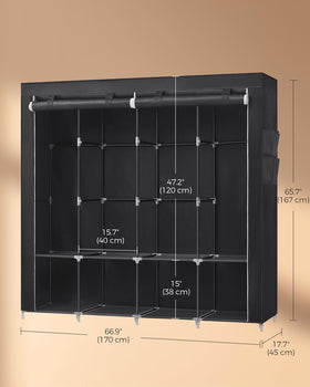 SONGMICS sturdy steel tubes and fabric cover suit daily use.