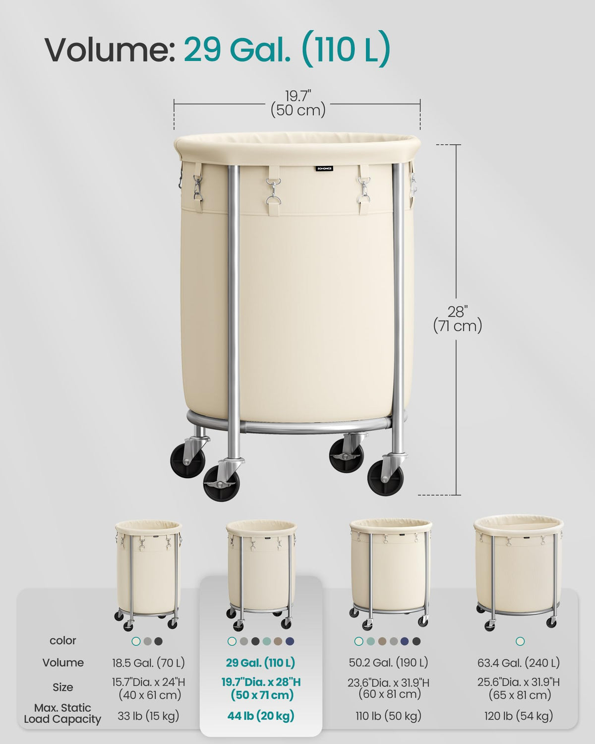 SONGMICS powder-coated steel-frame resists rust for lasting durability.