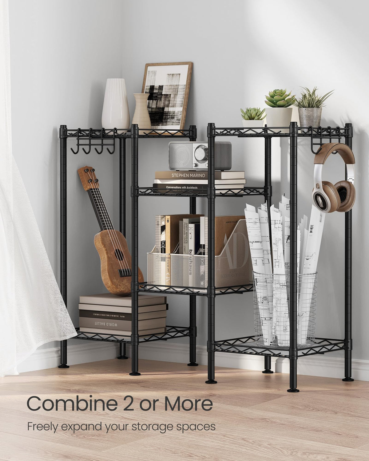 Songmics removable 4-in-1 hook adds versatile hanging options