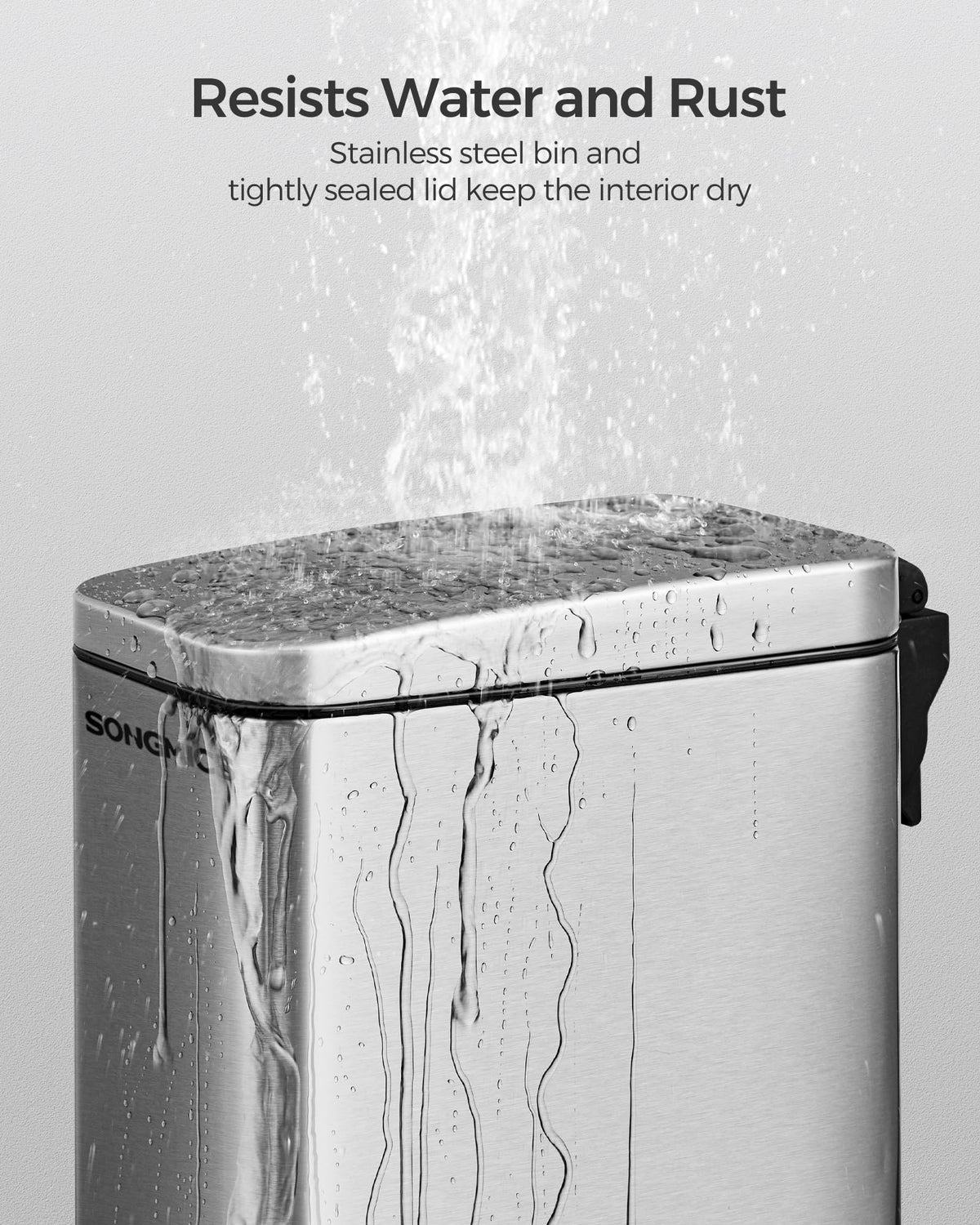 SONGMICS removable inner bucket for easy cleaning.