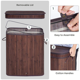 Songmics removable liner bag simplifies loading and transporting clothes.