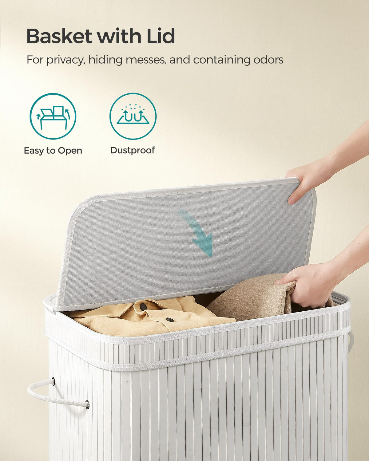 SongMics removable inner liner is machine washable for easy cleanup.