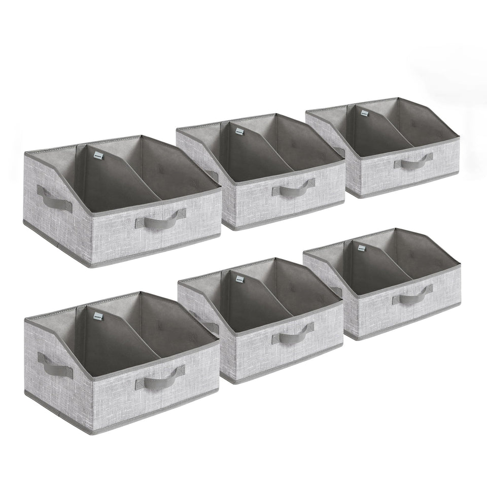SONGMICS set of 6 baskets with front opening for quick access