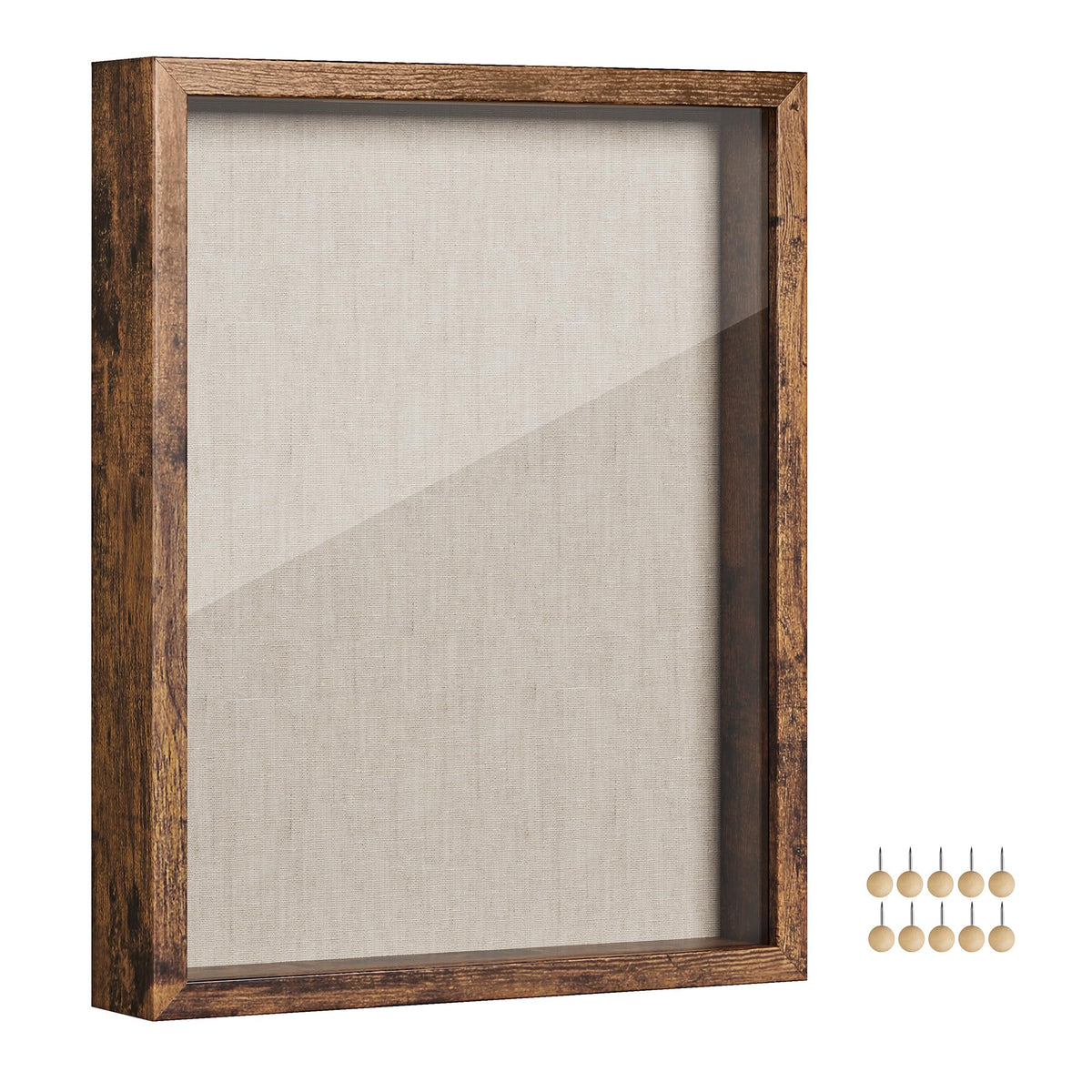 Songmics 11x14 shadow box with front glass for clear keepsake display