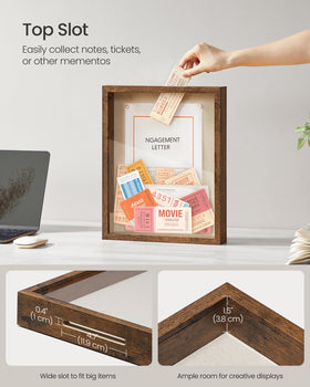 Durable MDF border adds lasting structure to the display