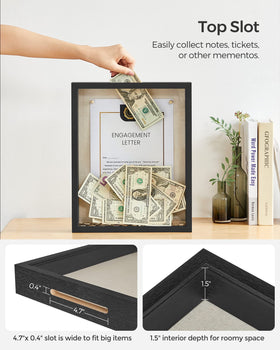 SONGMICS frame fits 8x10, 6x8, 5x7, and 4x5 photos for versatile displays