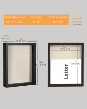 SONGMICS linen-backed interior highlighting photographs with a refined backdrop