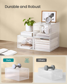 SONGMICS ventilation holes in a shoe box help keep footwear fresh.