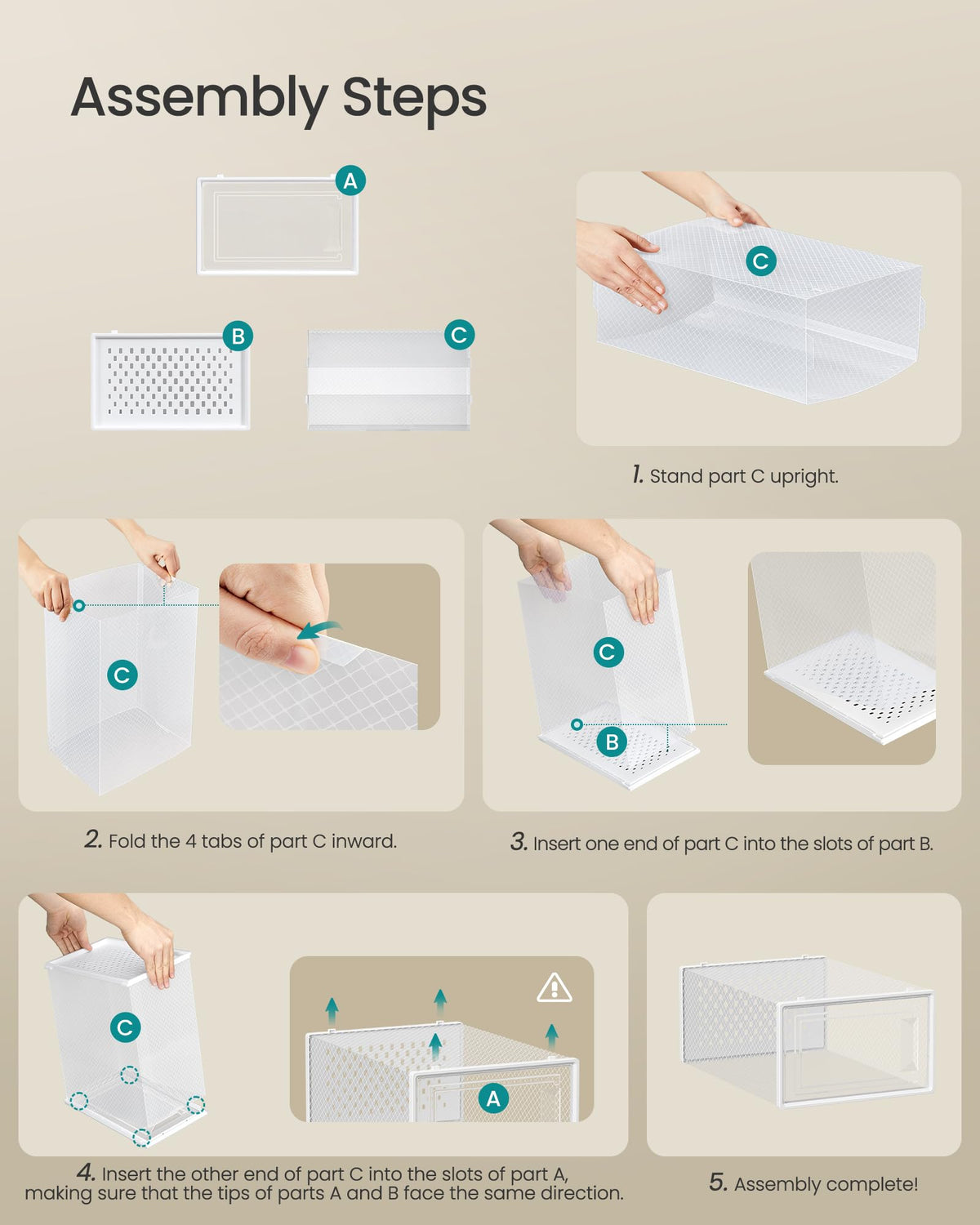 SongMics pack12 easy assembly for quick closet setup