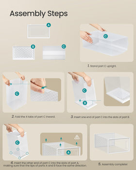 SongMics pack12 easy assembly for quick closet setup