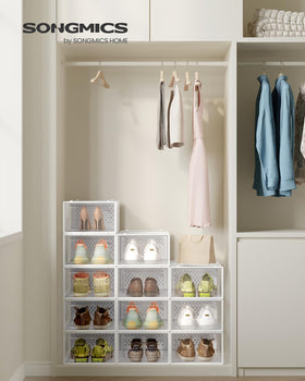 SongMics pack12 transparent panels help you spot shoes at a glance