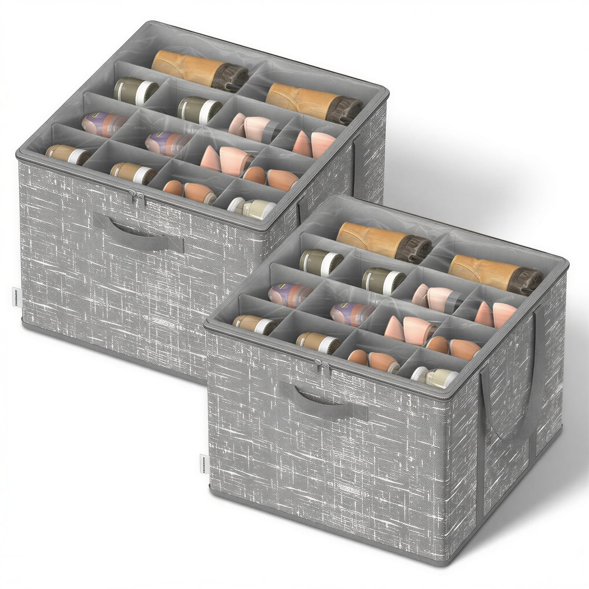 SongMICS shoe organizer 2-pack with clear lid keeps shoes visible and accessible.