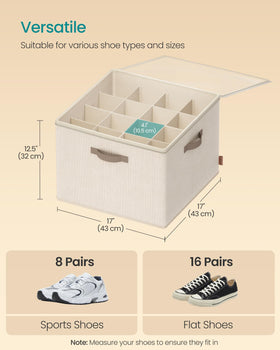 SongMICS clear lid protects shoes from dust while maintaining visibility.