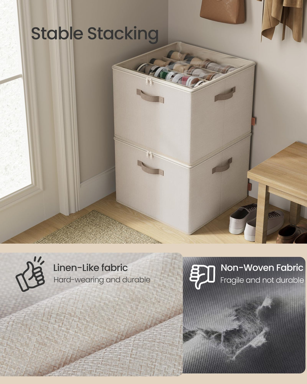 SongMICS inner PP panels help preserve shape and keep footwear fresh.