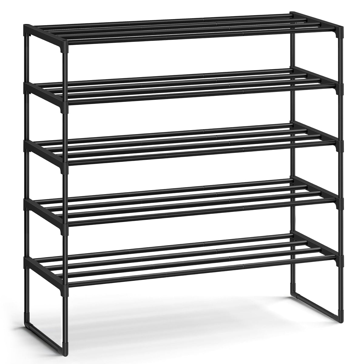 Songmics 5-tier shoe rack full view for organized entryway storage.