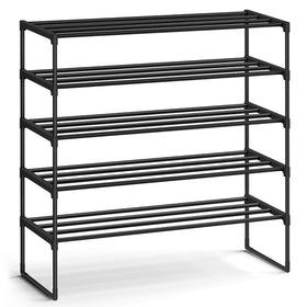 Songmics 5-tier shoe rack full view for organized entryway storage.