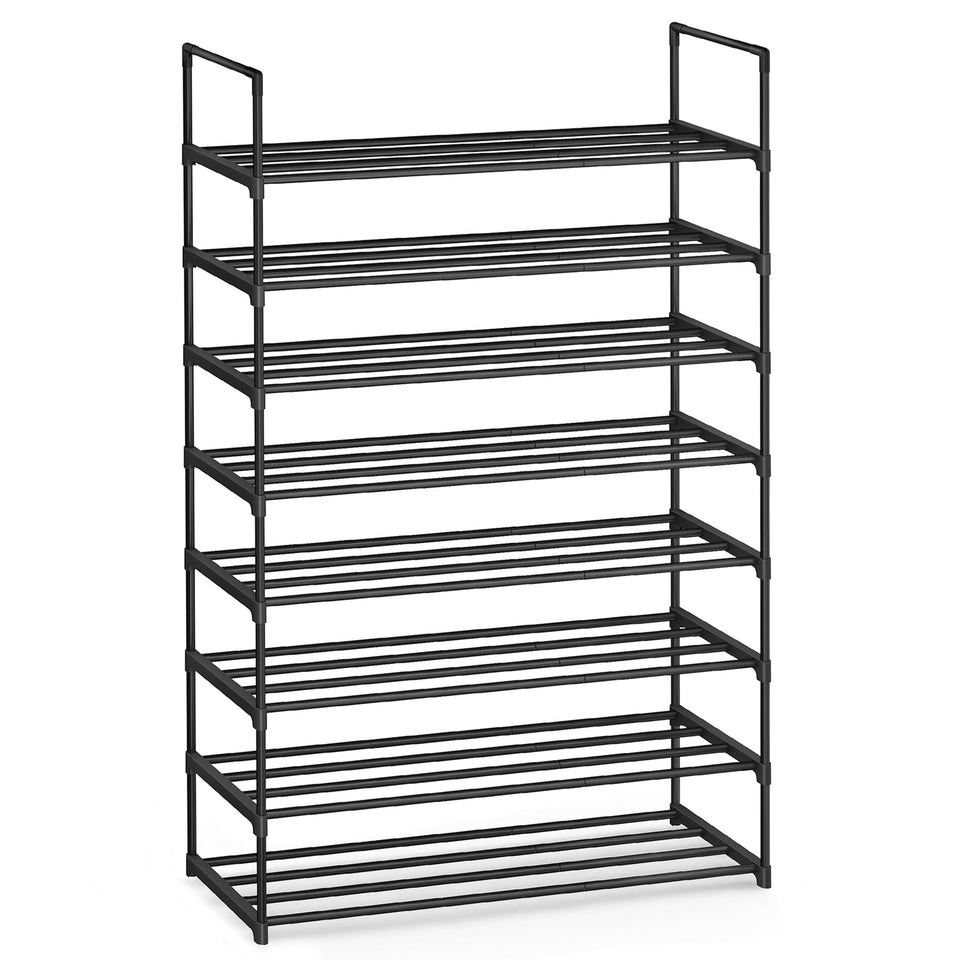 SONGMICS 8-tier shoe rack for organized entryway storage and easy access.