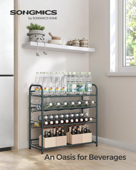 Songmics adjustable tilt angle shelf for level footwear rows