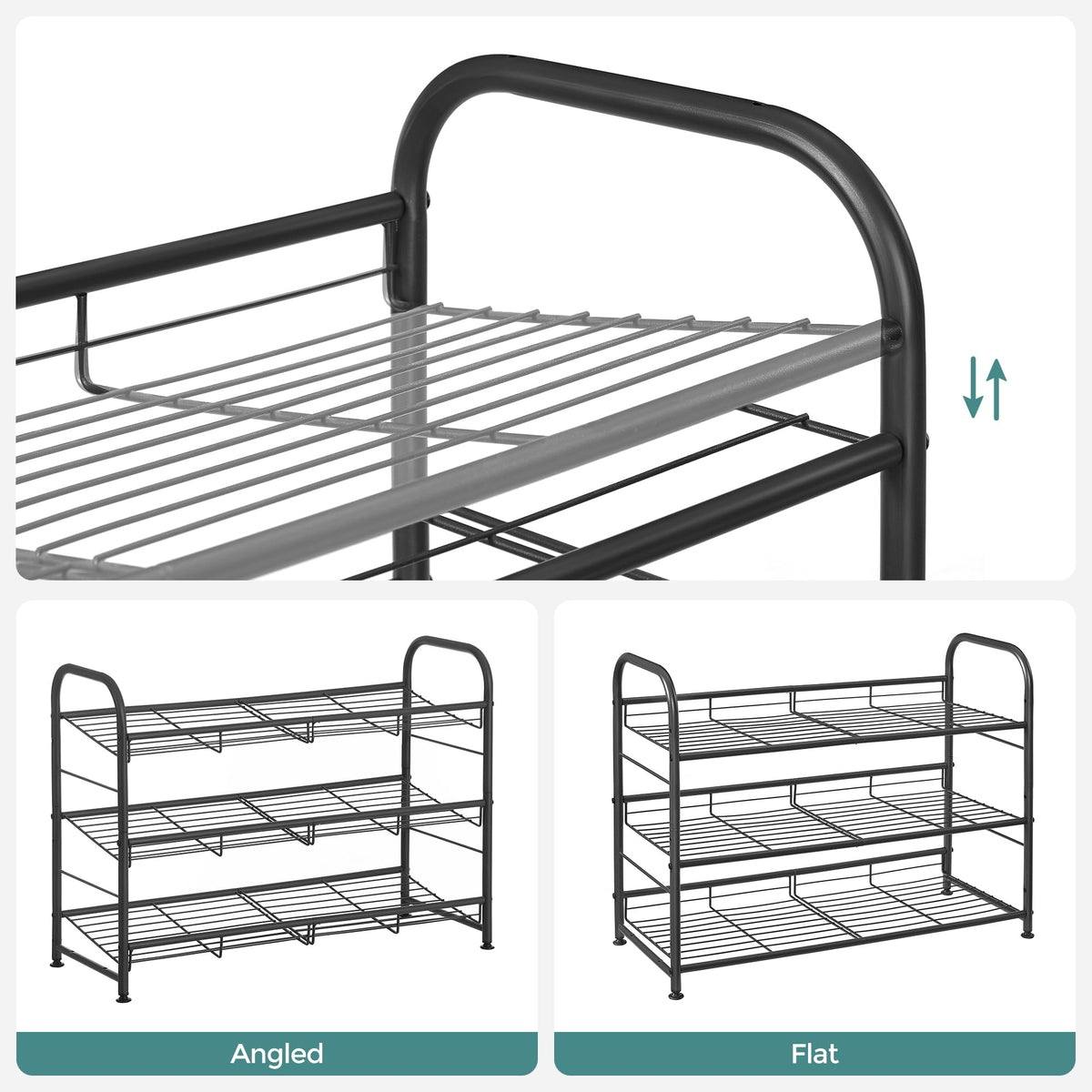 SONGMICS anti-tip kit secures the rack to the wall.
