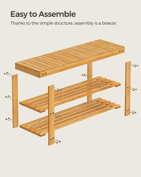 SONGMICS shoe rack bench easy-assembly with clear instructions for quick setup