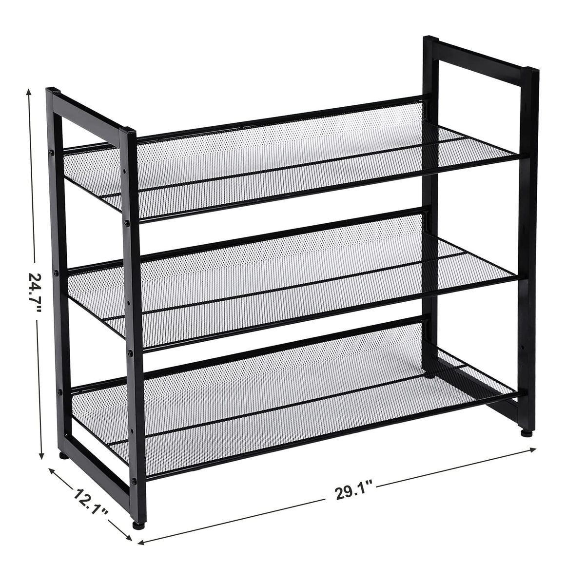 Songmics dense mesh shelves image—breathable, durable storage with up to 22 lb per shelf.