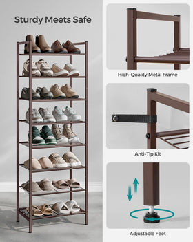 SONGMICS entryway storage solution fits small spaces and keeps shoes organized
