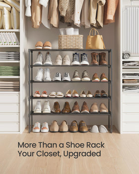 Songmics shoe rack fits entryways, neatly organizing daily footwear.
