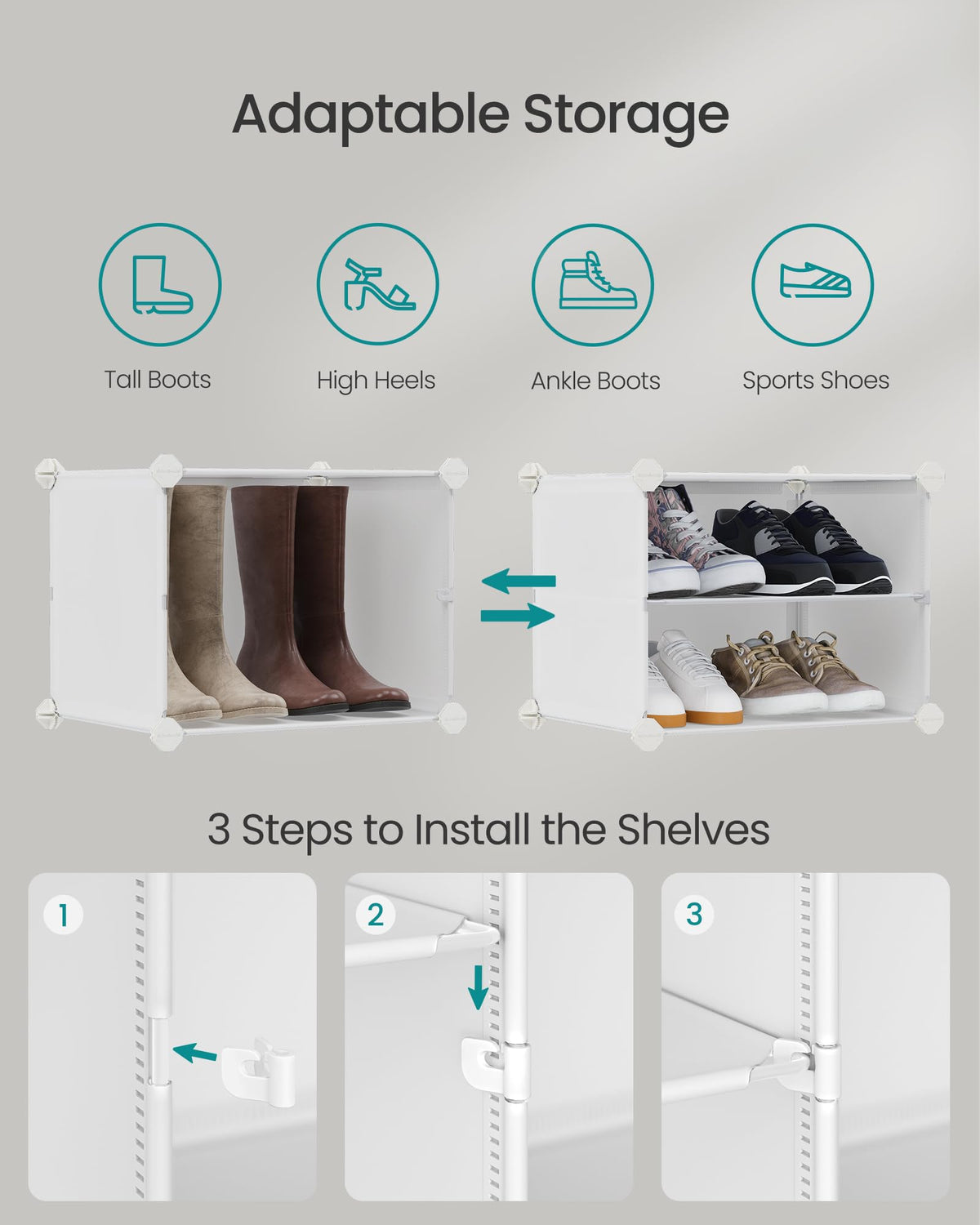 Songmics shoe rack flip doors keep shoes dust-free and protected