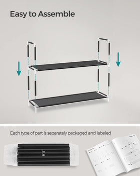SONGMICS metal frame assembly detail showcasing sturdy joints.