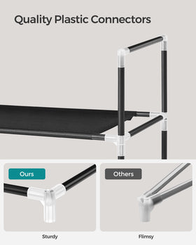 SONGMICS non-woven shelves ease of cleaning and maintenance.
