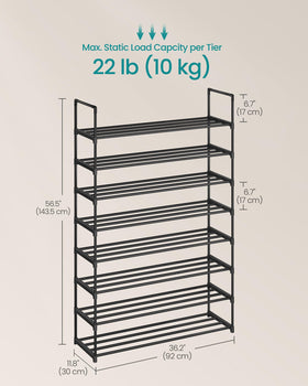 SONGMICS coated surface cleans quickly for low-maintenance storage.