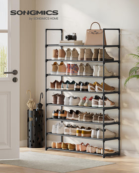 SONGMICS upright or upside-down setup for flexible, space-saving storage.