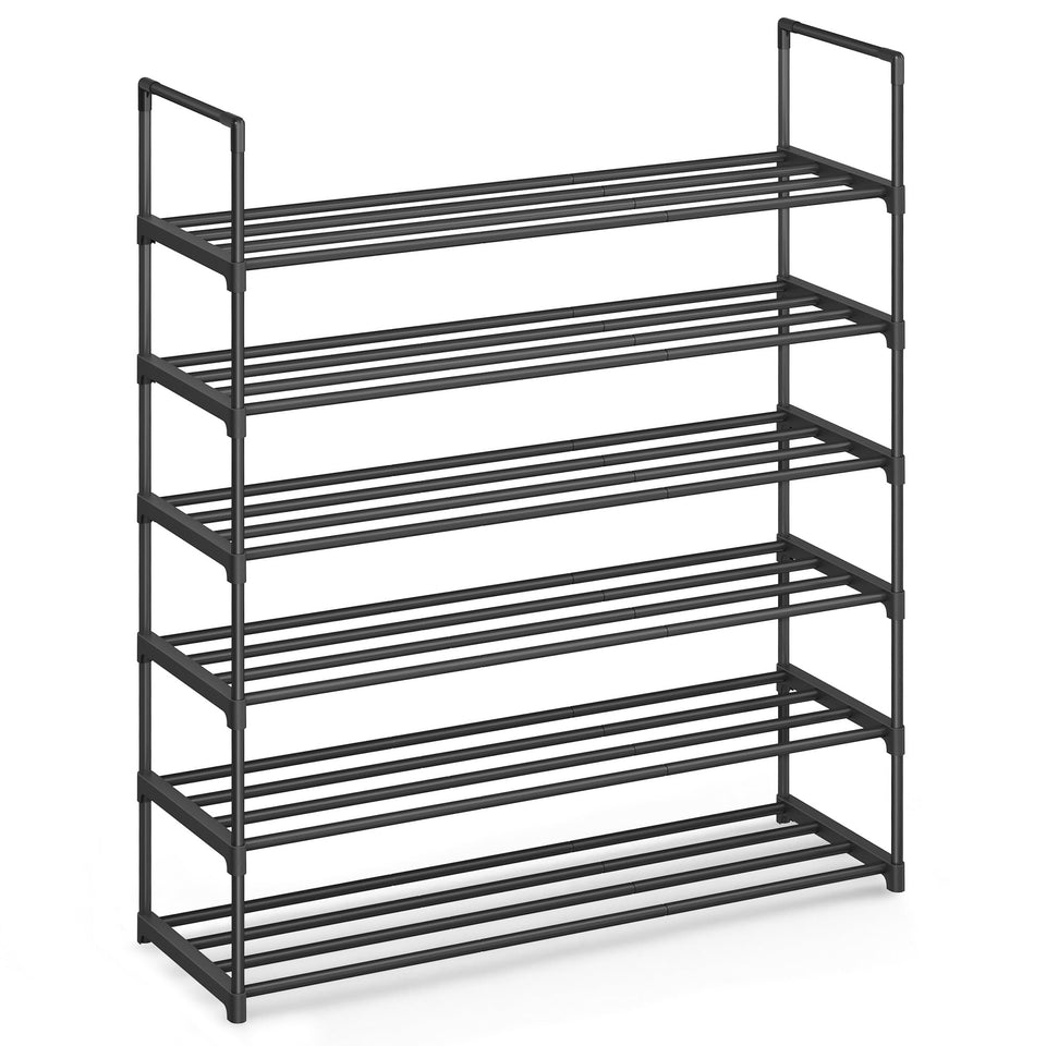 SONGMICS shoe rack in upright setup for organized entryway storage.
